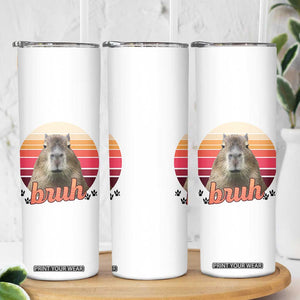 Capybara Lover Skinny Tumbler Funny Bruh Meme Animal Humor Gift TS12 Print Your Wear