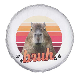 Capybara Lover Spare Tire Cover Funny Bruh Meme Animal Humor Gift TS12 Print Your Wear