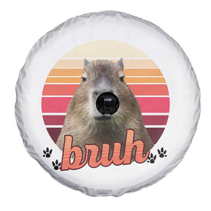 Capybara Lover Spare Tire Cover Funny Bruh Meme Animal Humor Gift TS12 Print Your Wear