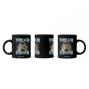 Tummy Ache Survivor Coffee Mug Funny Capybara Meme For Animal Lover TS12 Print Your Wear