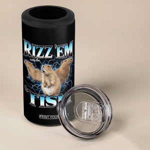 Autism Capybara 4 in 1 Can Cooler Tumbler Funny Rizz Em With The Tism TS12 Print Your Wear