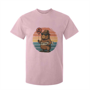 Funny Capybara T Shirt For Kid Be Capy Do Not Worry For Animal Lovers TS12 Light Pink Print Your Wear