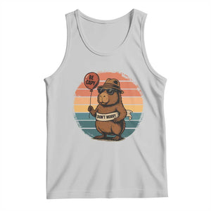 Funny Capybara Tank Top Be Capy Do Not Worry For Animal Lovers TS12 Ash Print Your Wear
