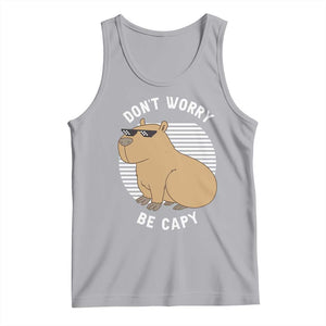 Funny Capybara Tank Top Do Not Worry Be Capy Chill Animal Lover Gift TS12 Athletic Heather Print Your Wear