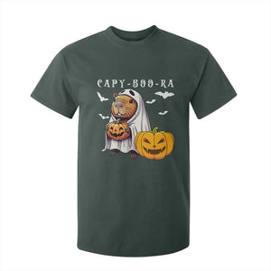 Funny Halloween Capy Boo Ra T Shirt For Kid Cute Capybara Boo Ghost TS12 Dark Forest Green Print Your Wear