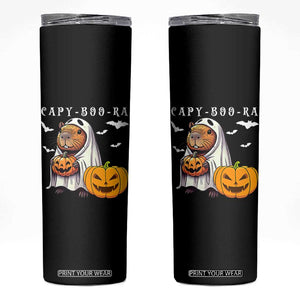 Funny Halloween Capy Boo Ra Skinny Tumbler Cute Capybara Boo Ghost TS12 Black Print Your Wear