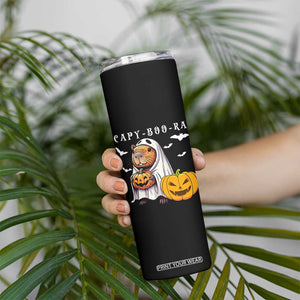 Funny Halloween Capy Boo Ra Skinny Tumbler Cute Capybara Boo Ghost TS12 Print Your Wear