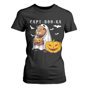 Funny Halloween Capy Boo Ra T Shirt For Women Cute Capybara Boo Ghost TS12 Black Print Your Wear