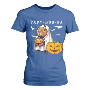 Funny Halloween Capy Boo Ra T Shirt For Women Cute Capybara Boo Ghost TS12 Royal Blue Print Your Wear