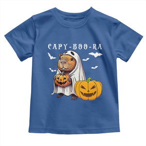 Funny Halloween Capy Boo Ra Toddler T Shirt Cute Capybara Boo Ghost TS12 Royal Blue Print Your Wear