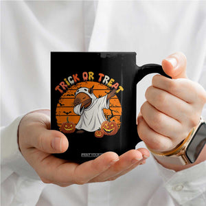 Funny Capybara Halloween Coffee Mug Trick Or Treat Cute Cappy Boo Ghost TS12 Print Your Wear