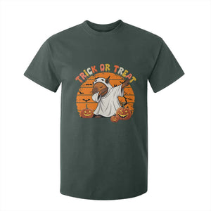 Funny Capybara Halloween T Shirt For Kid Trick Or Treat Cute Cappy Boo Ghost TS12 Dark Forest Green Print Your Wear