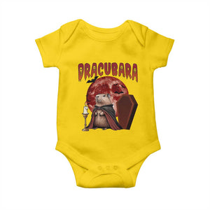 Halloween Capybara Baby Onesie Funny Dracubara In Dracula Outfit TS12 Daisy Print Your Wear