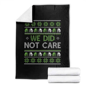 We Did Not Care Throw Blanket Ugly Christmas Football Fan Gift