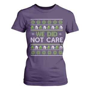 We Did Not Care T Shirt For Women Ugly Christmas Football Fan Gift TS12 Purple Print Your Wear