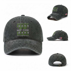 We Did Not Care Washed Cotton Baseball Cap Ugly Christmas Football Fan Gift