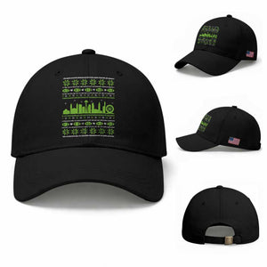 Seattle Skyline Game Day Baseball Cap Ugly Christmas Football Fan Gift