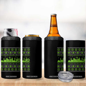 Seattle Skyline Game Day 4 in 1 Can Cooler Tumbler Ugly Christmas Football Fan Gift TS12 Print Your Wear