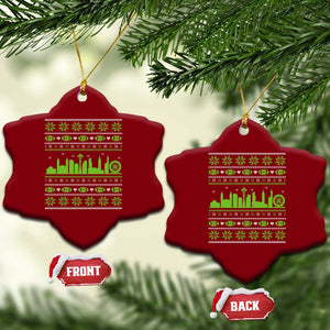 Seattle Skyline Game Day Ceramic Ornament Ugly Christmas Football Fan Gift TS12 Print Your Wear