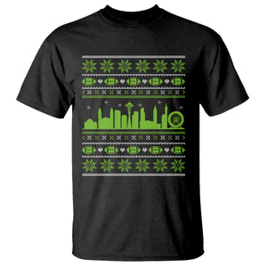 Seattle Skyline Game Day T Shirt Ugly Christmas Football Fan Gift TS12 Black Print Your Wear