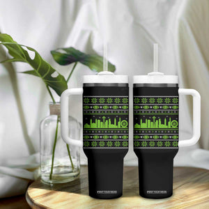 Seattle Skyline Game Day Tumbler With Handle Ugly Christmas Football Fan Gift TS12 Print Your Wear