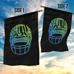 Seattle Northwest Fan Pride Garden Flag Vintage Football Helmet Sports Graphic