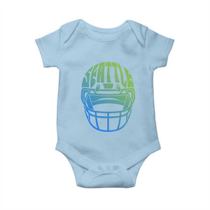 Seattle Northwest Fan Pride Baby Onesie Vintage Football Helmet Sports Graphic