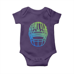 Seattle Northwest Fan Pride Baby Onesie Vintage Football Helmet Sports Graphic