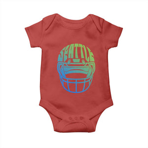 Seattle Northwest Fan Pride Baby Onesie Vintage Football Helmet Sports Graphic