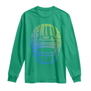 Seattle Northwest Fan Pride Long Sleeve Shirt Vintage Football Helmet Sports Graphic