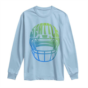 Seattle Northwest Fan Pride Long Sleeve Shirt Vintage Football Helmet Sports Graphic