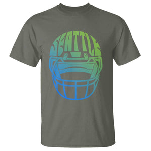 Seattle Northwest Fan Pride T Shirt Vintage Football Helmet Sports Graphic