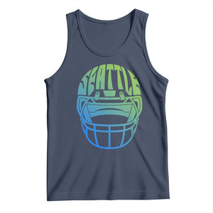 Seattle Northwest Fan Pride Tank Top Vintage Football Helmet Sports Graphic