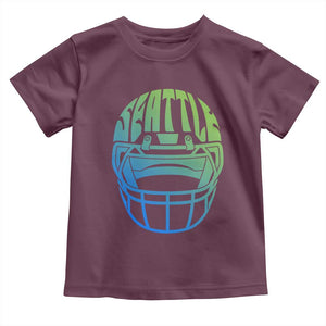 Seattle Northwest Fan Pride Toddler T Shirt Vintage Football Helmet Sports Graphic