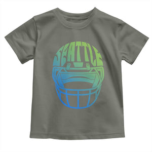 Seattle Northwest Fan Pride Toddler T Shirt Vintage Football Helmet Sports Graphic