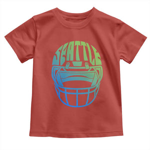 Seattle Northwest Fan Pride Toddler T Shirt Vintage Football Helmet Sports Graphic