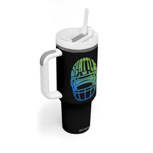 Seattle Northwest Fan Pride Tumbler With Handle Vintage Football Helmet Sports Graphic