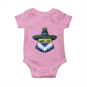 Sombrero Eagle With Neon Skyline Sunglasses Baby Onesie Emerald City Pride