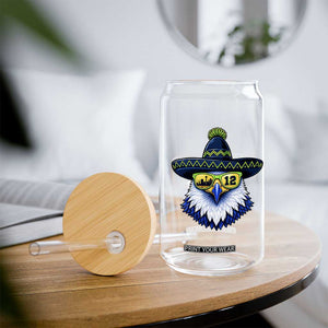 Sombrero Eagle With Neon Skyline Sunglasses Glass Can Emerald City Pride