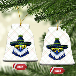Sombrero Eagle With Neon Skyline Sunglasses Ceramic Ornament Emerald City Pride