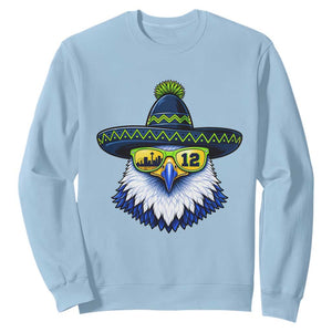 Sombrero Eagle With Neon Skyline Sunglasses Sweatshirt Emerald City Pride