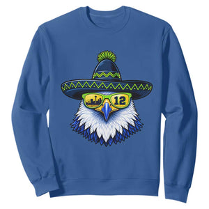 Sombrero Eagle With Neon Skyline Sunglasses Sweatshirt Emerald City Pride
