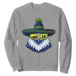 Sombrero Eagle With Neon Skyline Sunglasses Sweatshirt Emerald City Pride