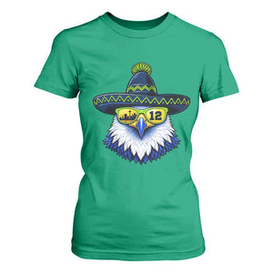 Sombrero Eagle With Neon Skyline Sunglasses T Shirt For Women Emerald City Pride