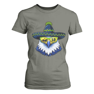 Sombrero Eagle With Neon Skyline Sunglasses T Shirt For Women Emerald City Pride