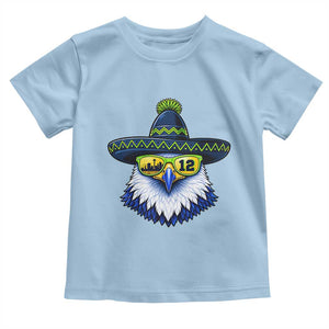 Sombrero Eagle With Neon Skyline Sunglasses Toddler T Shirt Emerald City Pride