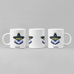 Sombrero Eagle With Neon Skyline Sunglasses Coffee Mug Emerald City Pride