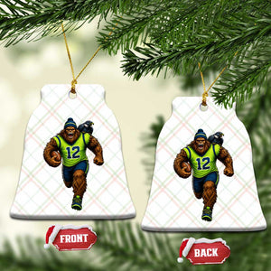 SeaSquatch Football Fan Ceramic Ornament Bigfoot Seattle Sports Pride Graphic