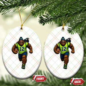 SeaSquatch Football Fan Ceramic Ornament Bigfoot Seattle Sports Pride Graphic