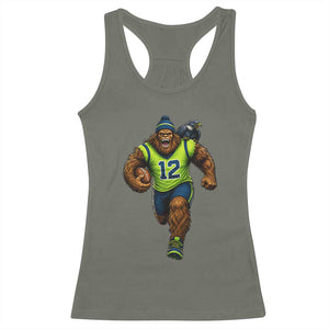 SeaSquatch Football Fan Racerback Tank Top Bigfoot Seattle Sports Pride Graphic